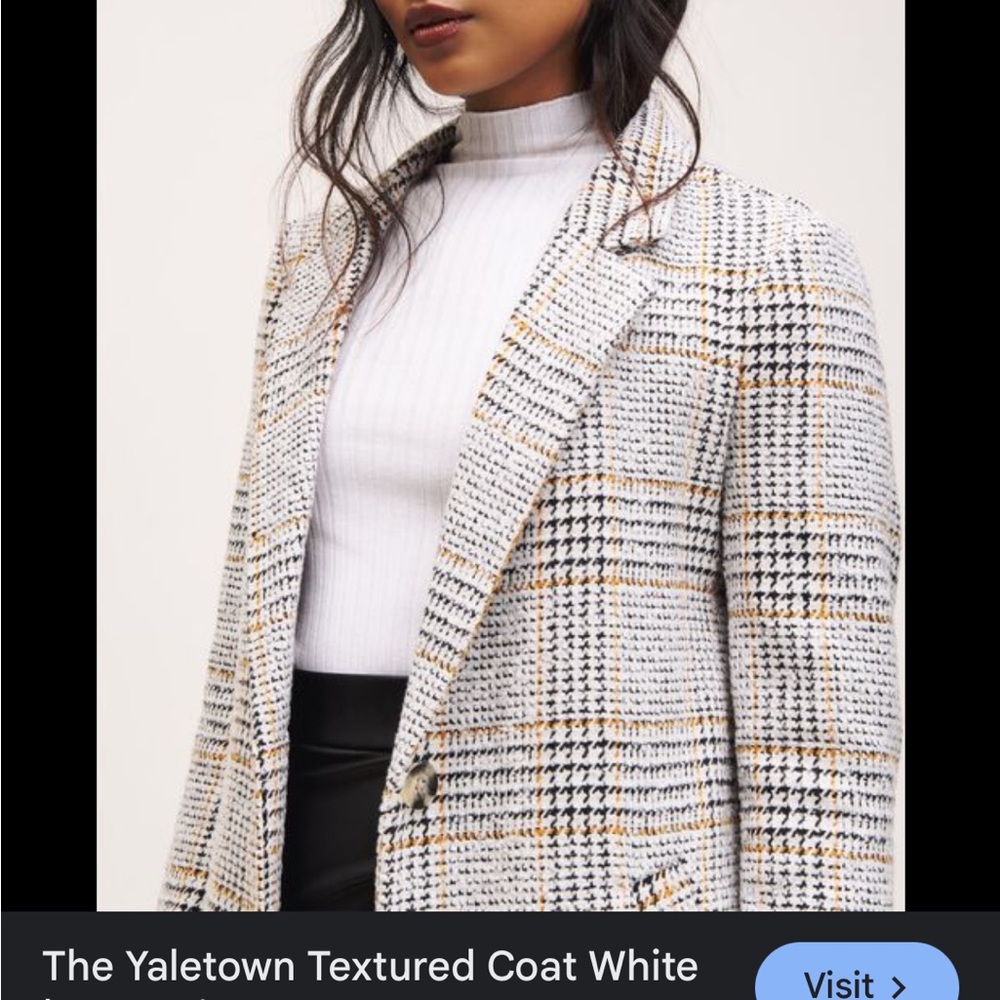 Dynamite Checkered Jacket in Black, White, and Orange